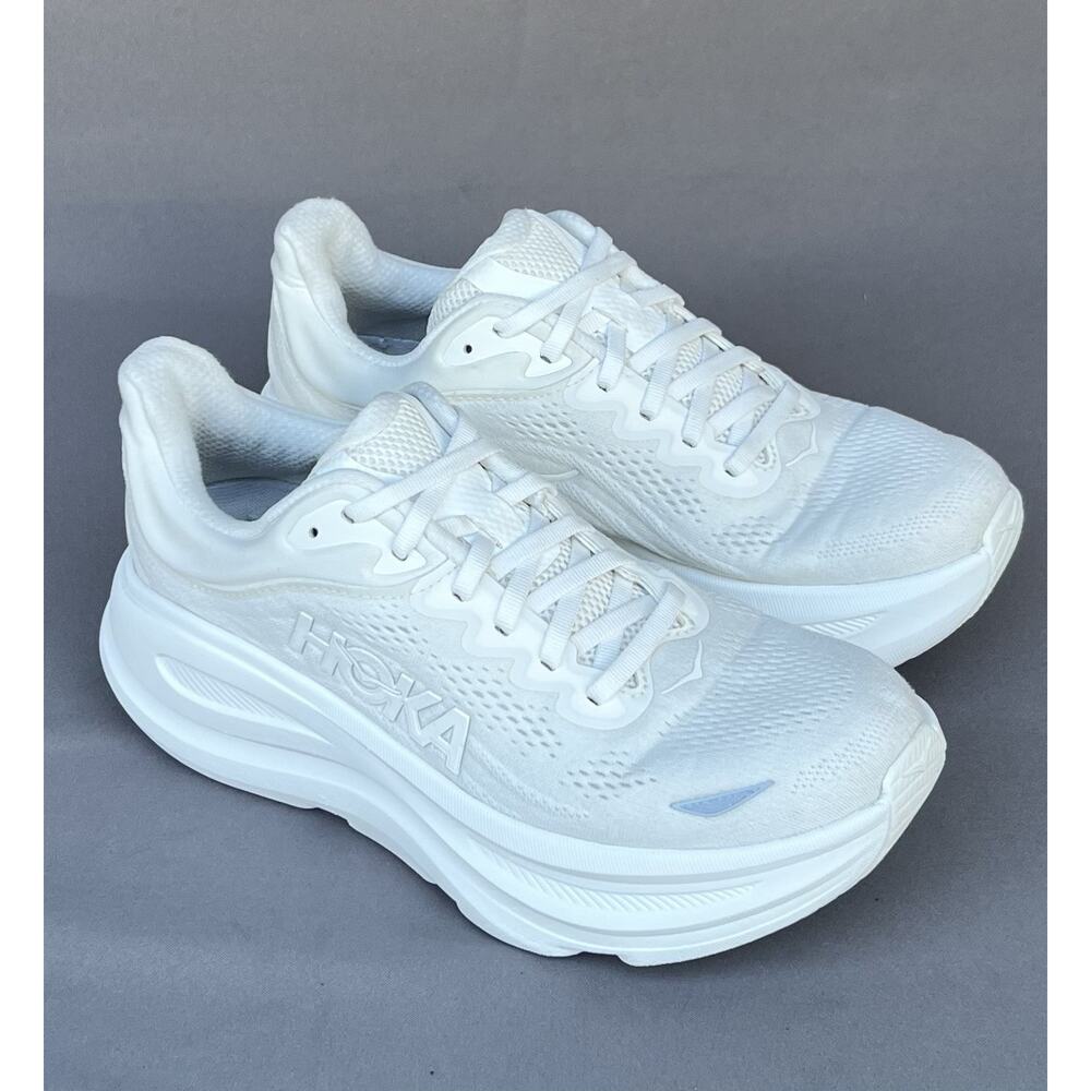 Hoka One One Bondi 9 Running Shoes White Men's Size 8 D US Size - Picture 3 of 11